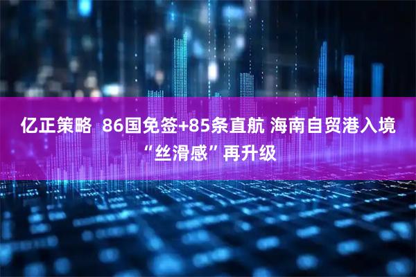 亿正策略  86国免签+85条直航 海南自贸港入境“丝滑感”再升级